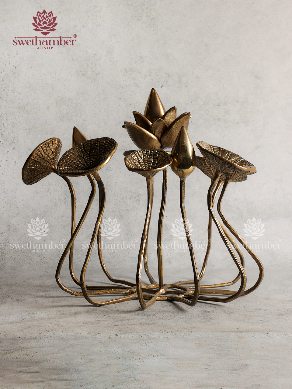 Lotus Stand Showpiece for Table Décor