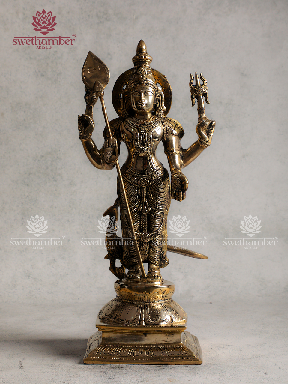 Skanda Swamy Brass Statue | Kartikeya Idol for Pooja Room