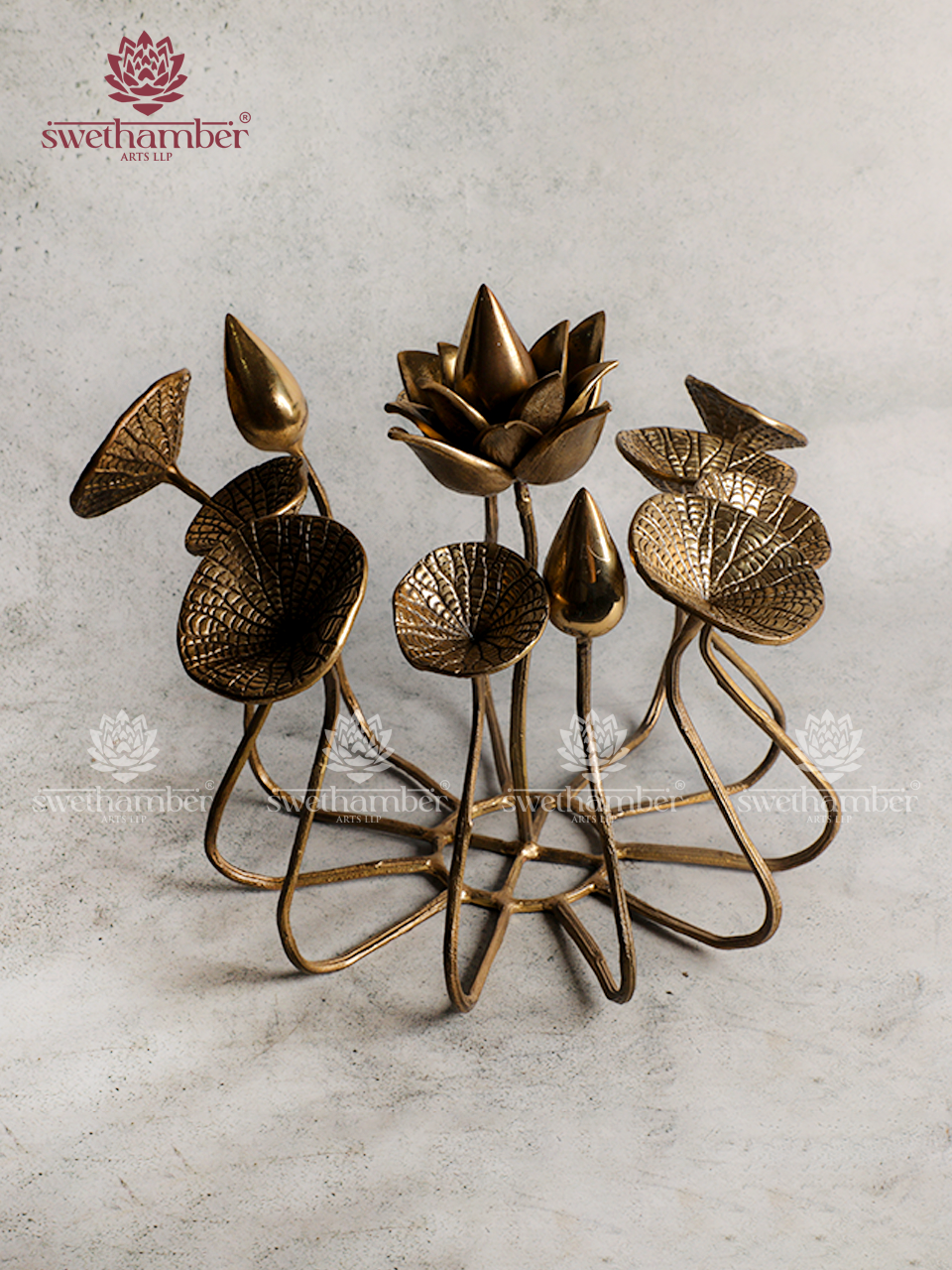 Lotus Stand Showpiece for Table Décor