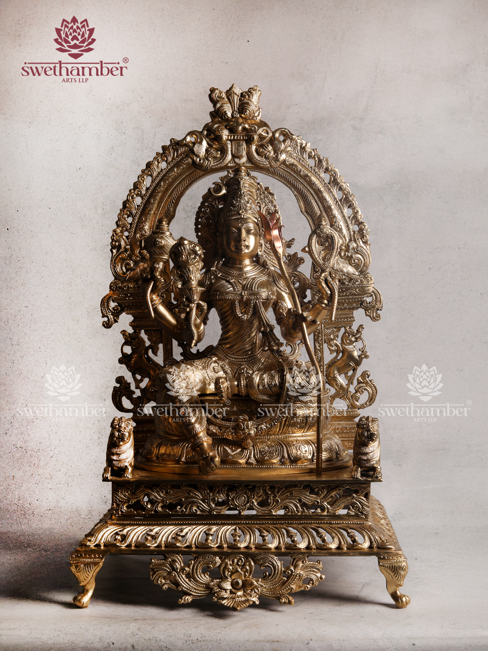 Raja Rajeshwari Brass Idol | South Indian Goddess Statue