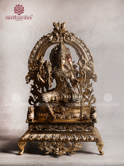 Raja Rajeshwari Brass Idol | South Indian Goddess Statue