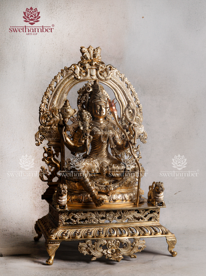 Raja Rajeshwari Brass Idol | South Indian Goddess Statue