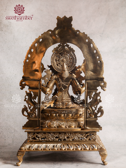 Raja Rajeshwari Brass Idol | South Indian Goddess Statue