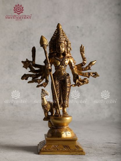 Lord Kumara Brass Idol | Divine Son of Shiva & Parvati