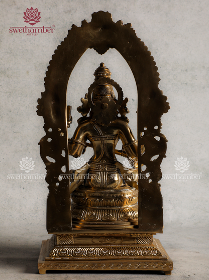 Bronze Saraswati Idol | Goddess Saraswati Murti for Knowledge & Wisdom