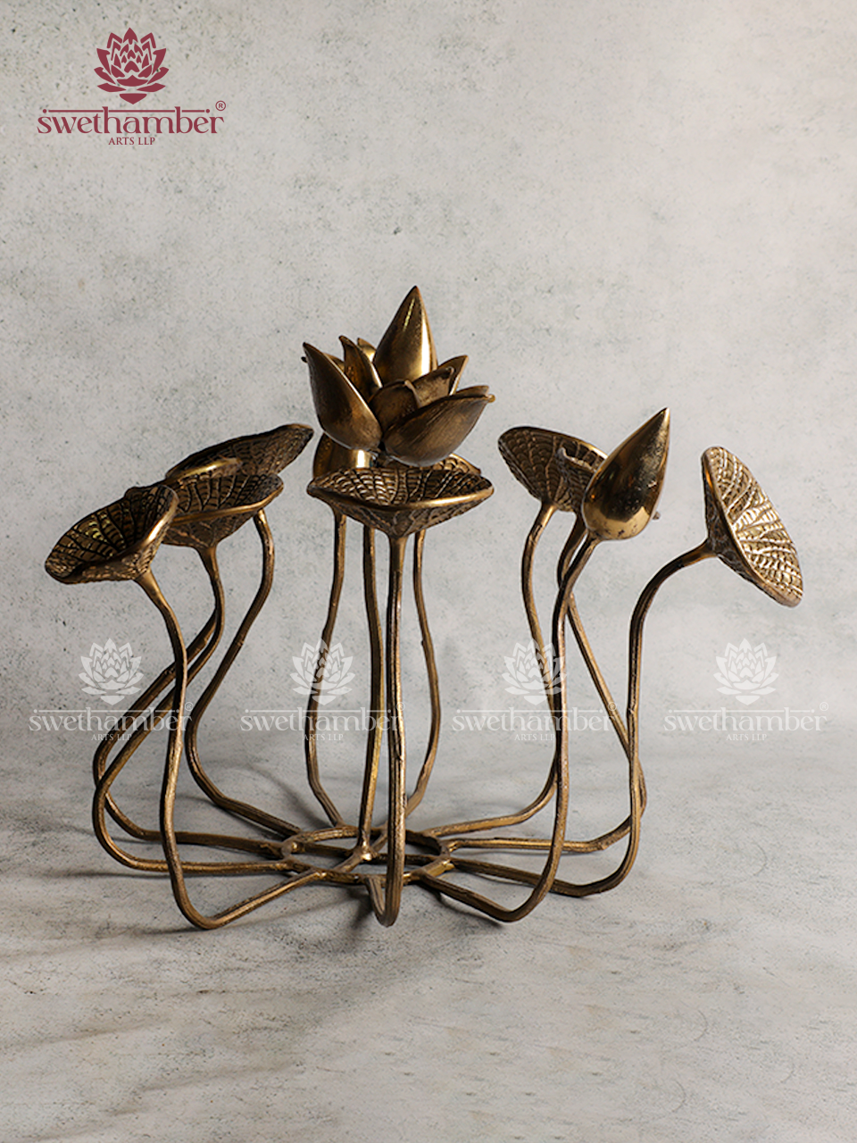 Lotus Stand Showpiece for Table Décor