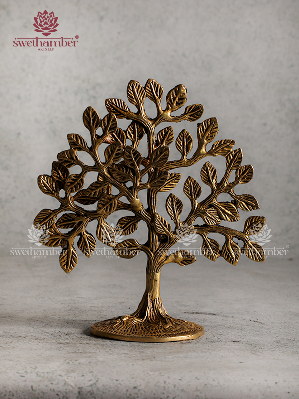 Handcrafted Small Brass Tree | Decorative Tabletop Showpiece