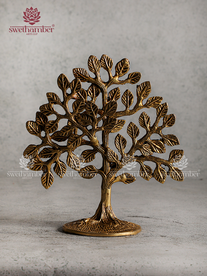 Handcrafted Small Brass Tree | Decorative Tabletop Showpiece
