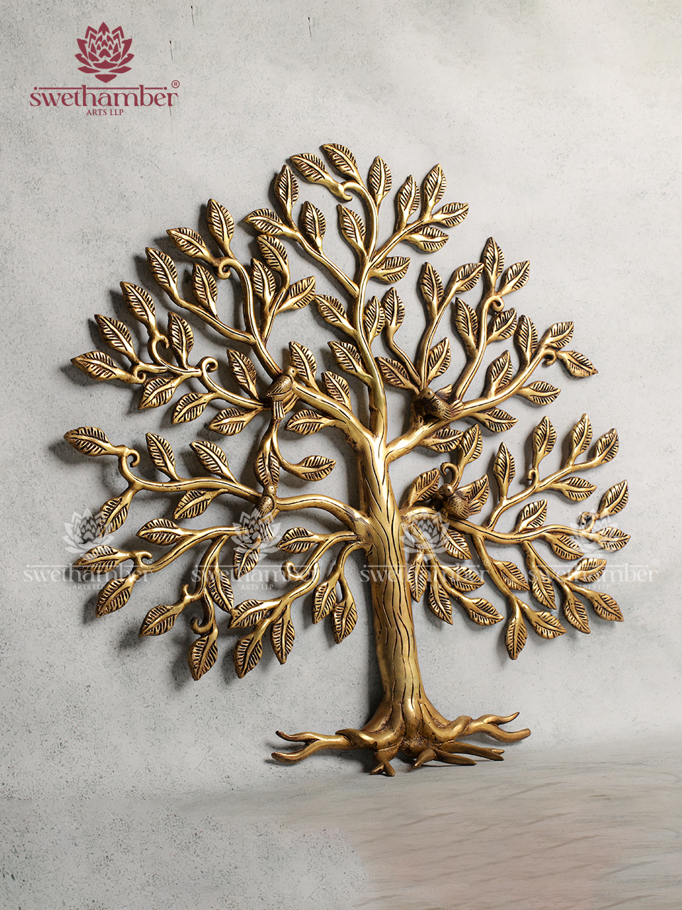 Brass Tree Showpiece for Living Room & Pooja Room