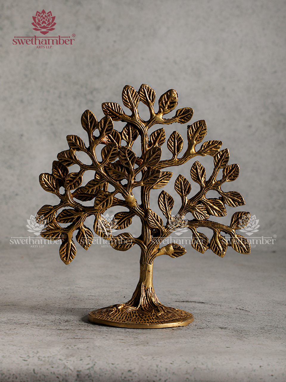 Handcrafted Small Brass Tree | Decorative Tabletop Showpiece