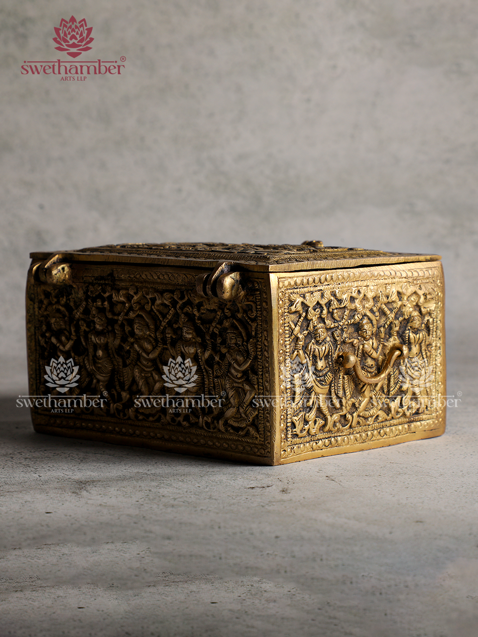 Handcrafted Brass Box – Vintage Decorative Jewelry & Trinket Storage Box