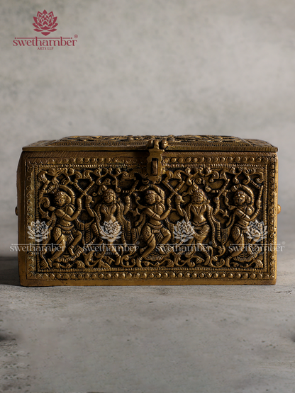 Handcrafted Brass Box – Vintage Decorative Jewelry & Trinket Storage Box