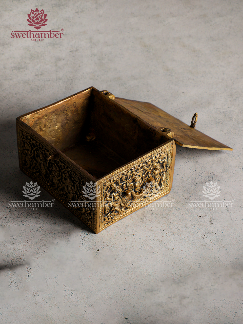 Handcrafted Brass Box – Vintage Decorative Jewelry & Trinket Storage Box