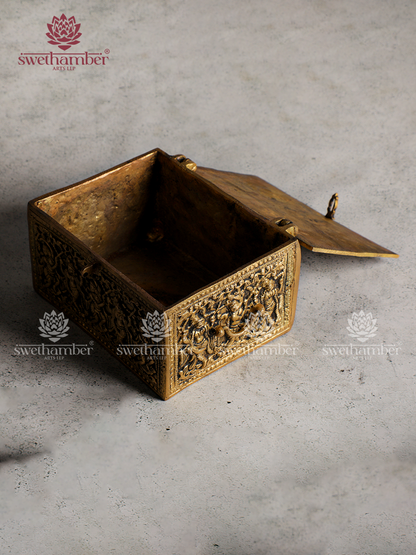 Handcrafted Brass Box – Vintage Decorative Jewelry & Trinket Storage Box
