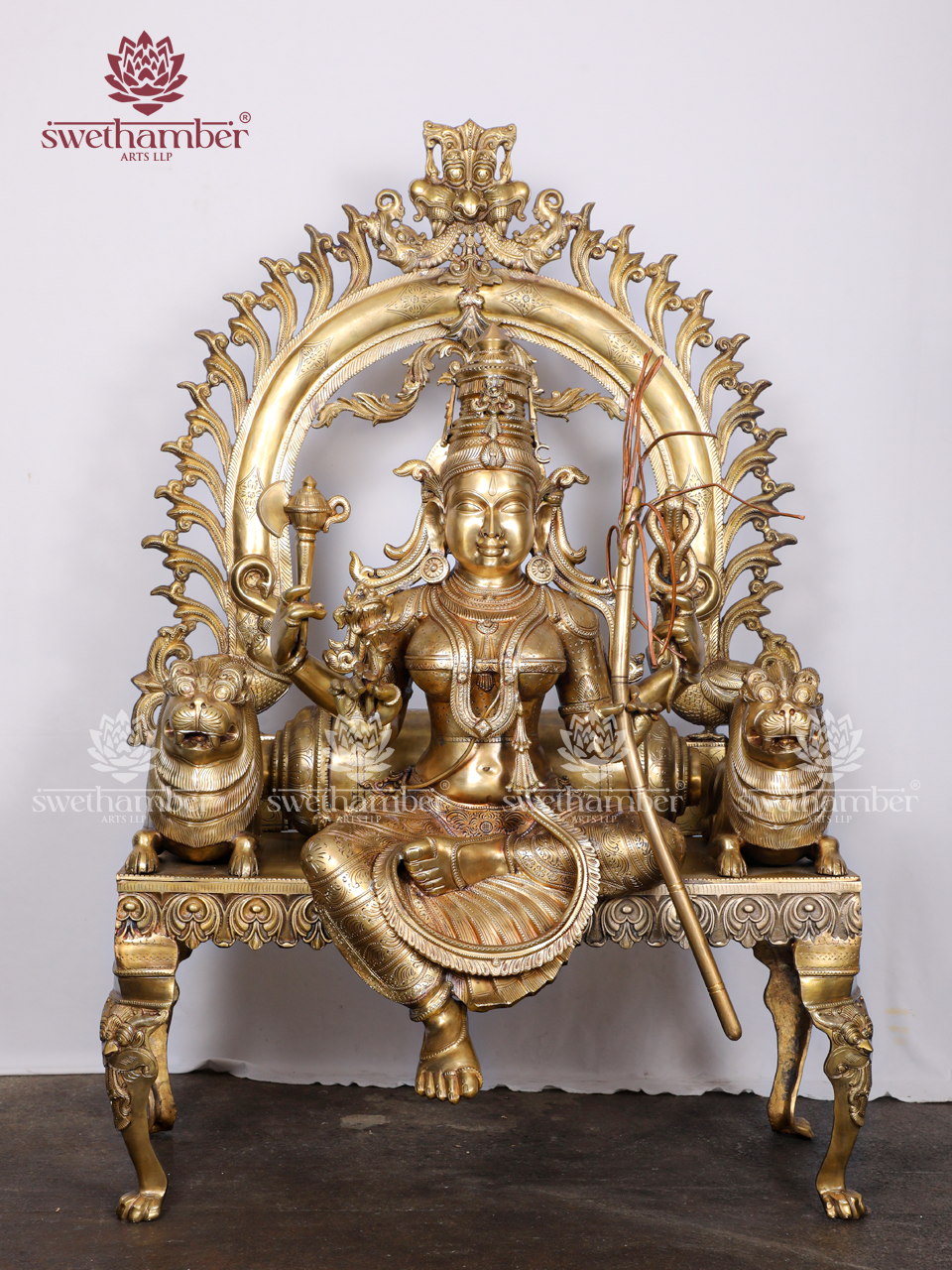 Rajarajeshwari Devi Bronze Idol | Goddess Lalita Tripurasundari Statue for Home & Temple