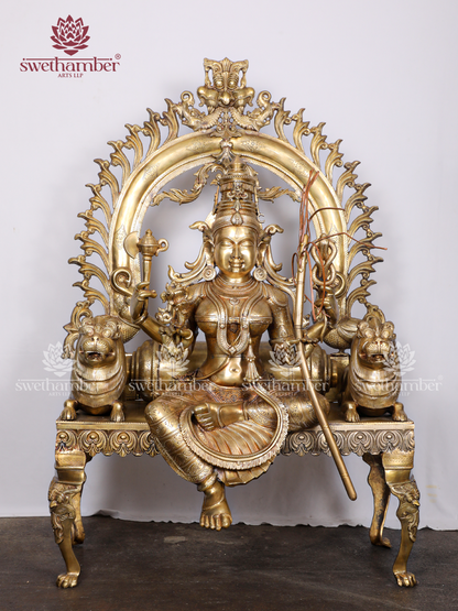 Rajarajeshwari Devi Bronze Idol | Goddess Lalita Tripurasundari Statue for Home & Temple