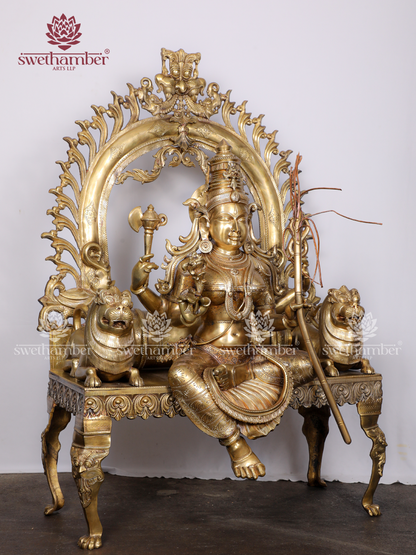 Rajarajeshwari Devi Bronze Idol | Goddess Lalita Tripurasundari Statue for Home & Temple