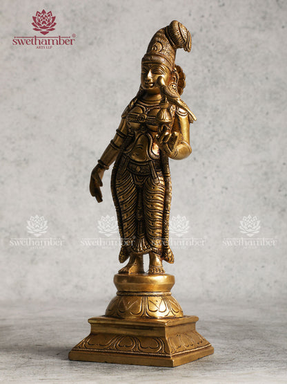 BRASS GODDESS ANDAL /GODHA DEVI /BHUDEVI