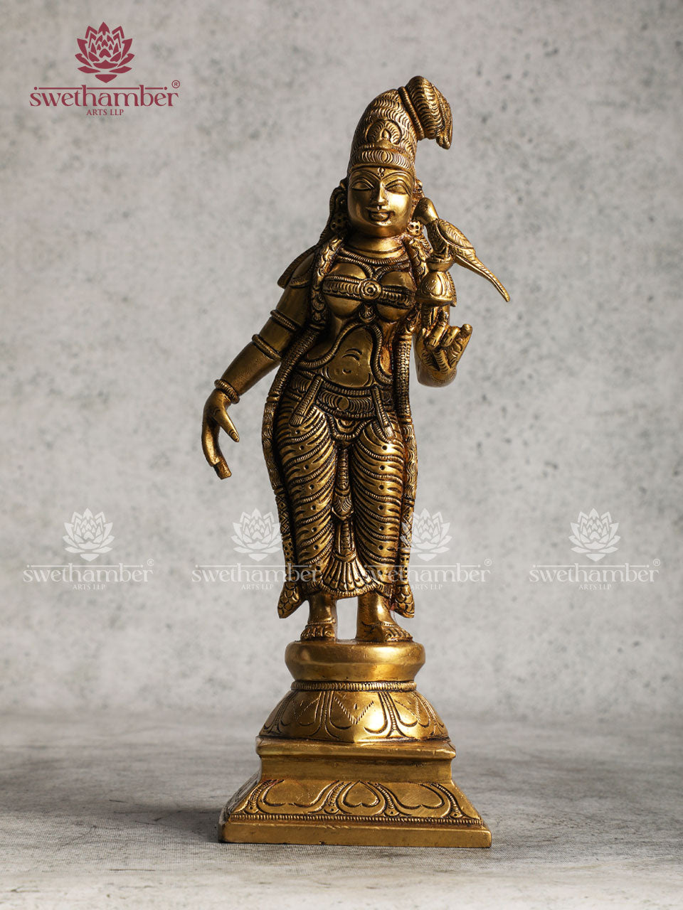 BRASS GODDESS ANDAL /GODHA DEVI /BHUDEVI