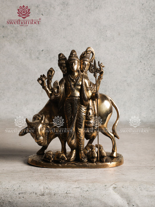 Dattatreya Brass Statue