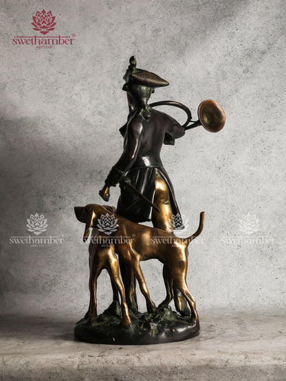 Brass Man with Dogs and Trumpet