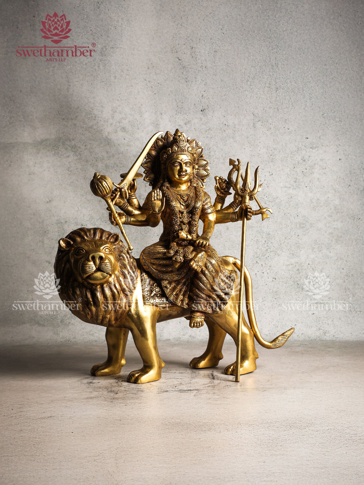 Brass Durga / Chamundeshwari Statue