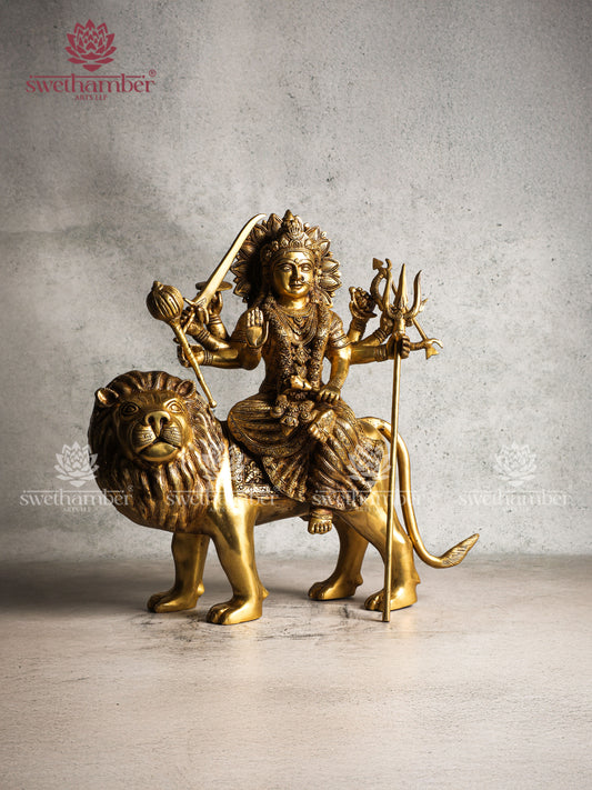 Brass Durga / Chamundeshwari Statue