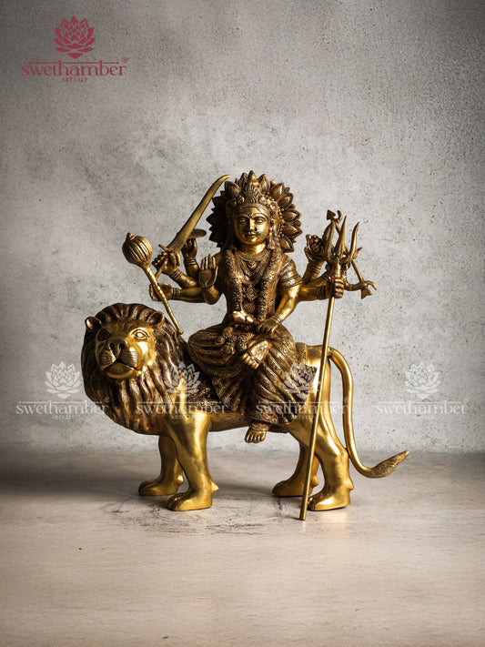 Brass Durga / Chamundeshwari Statue