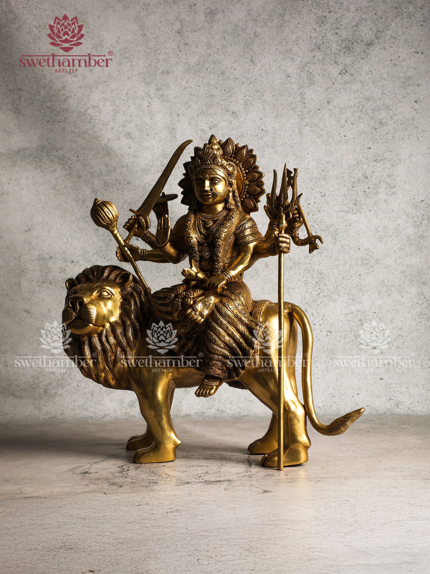 Brass Durga / Chamundeshwari Statue
