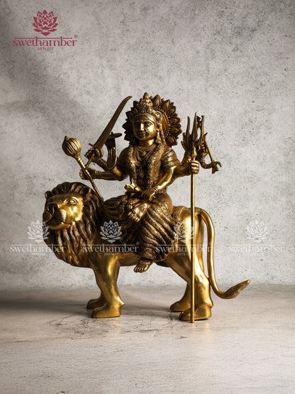 Brass Durga / Chamundeshwari Statue