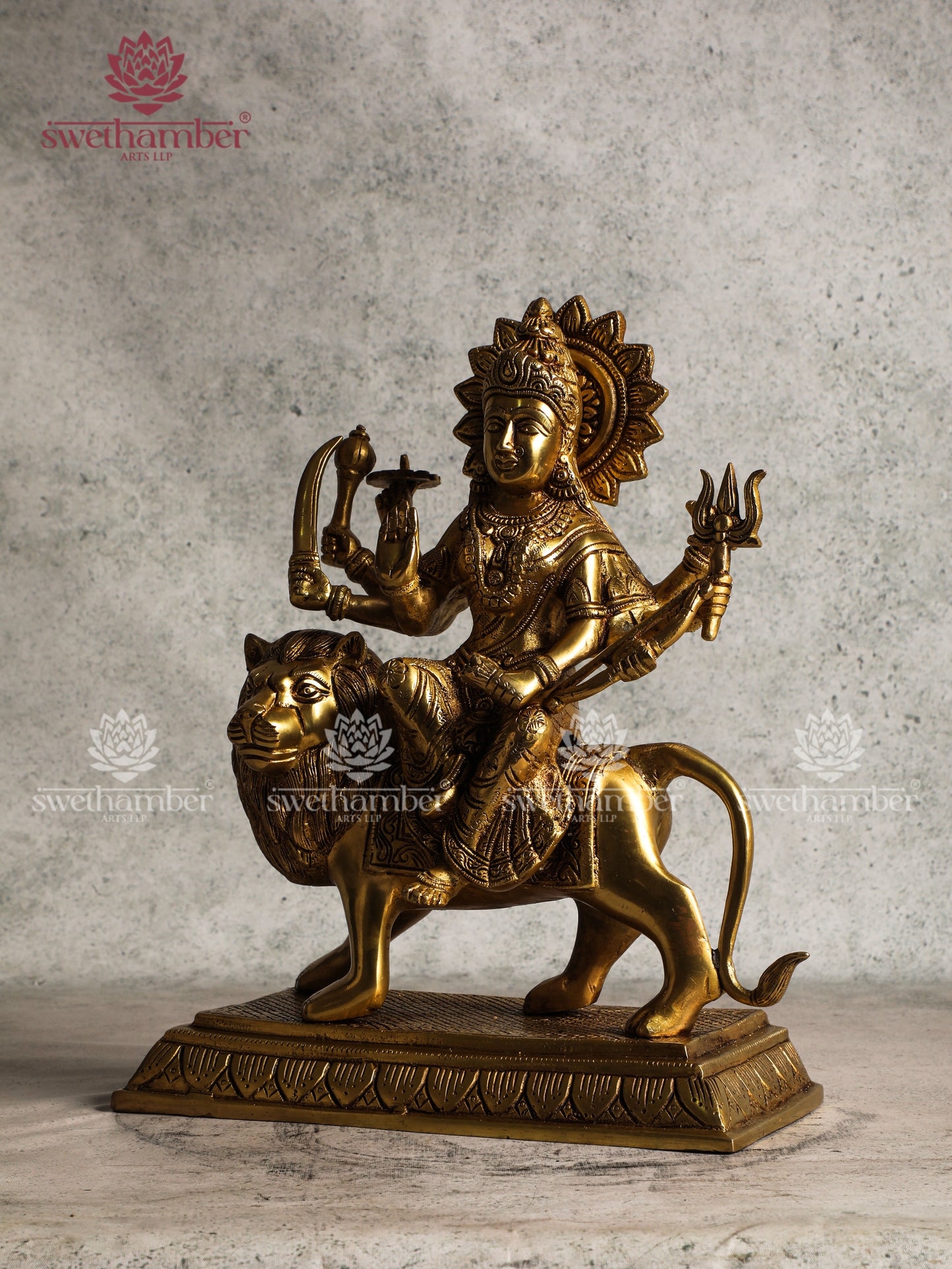 Brass Durga / Chamundeshwari Statue