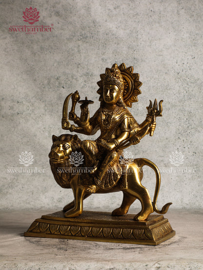 Brass Durga / Chamundeshwari Statue