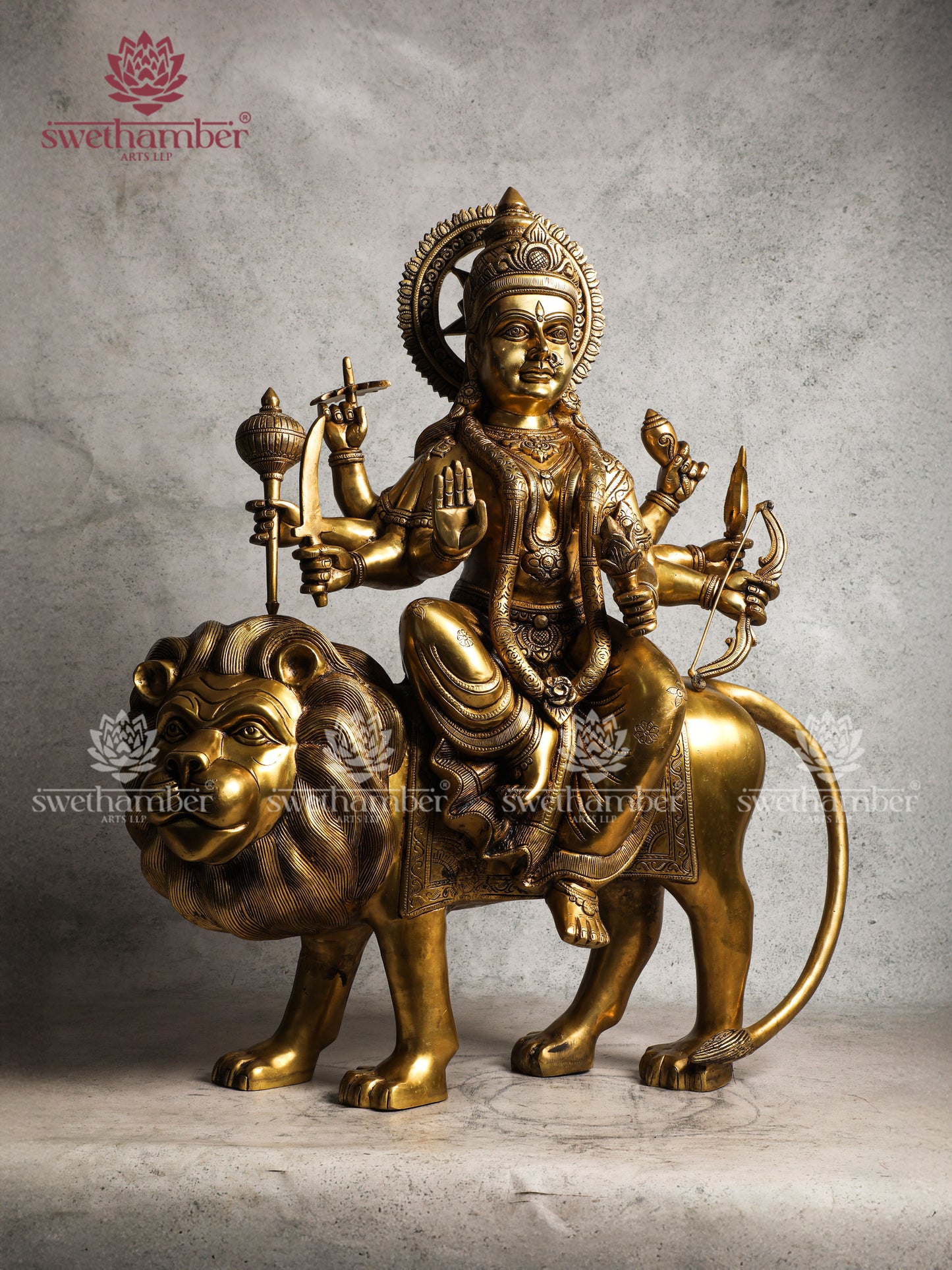 Majestic Brass Durga Idol