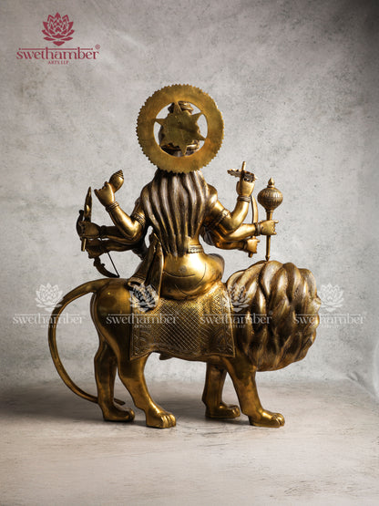 Majestic Brass Durga Idol