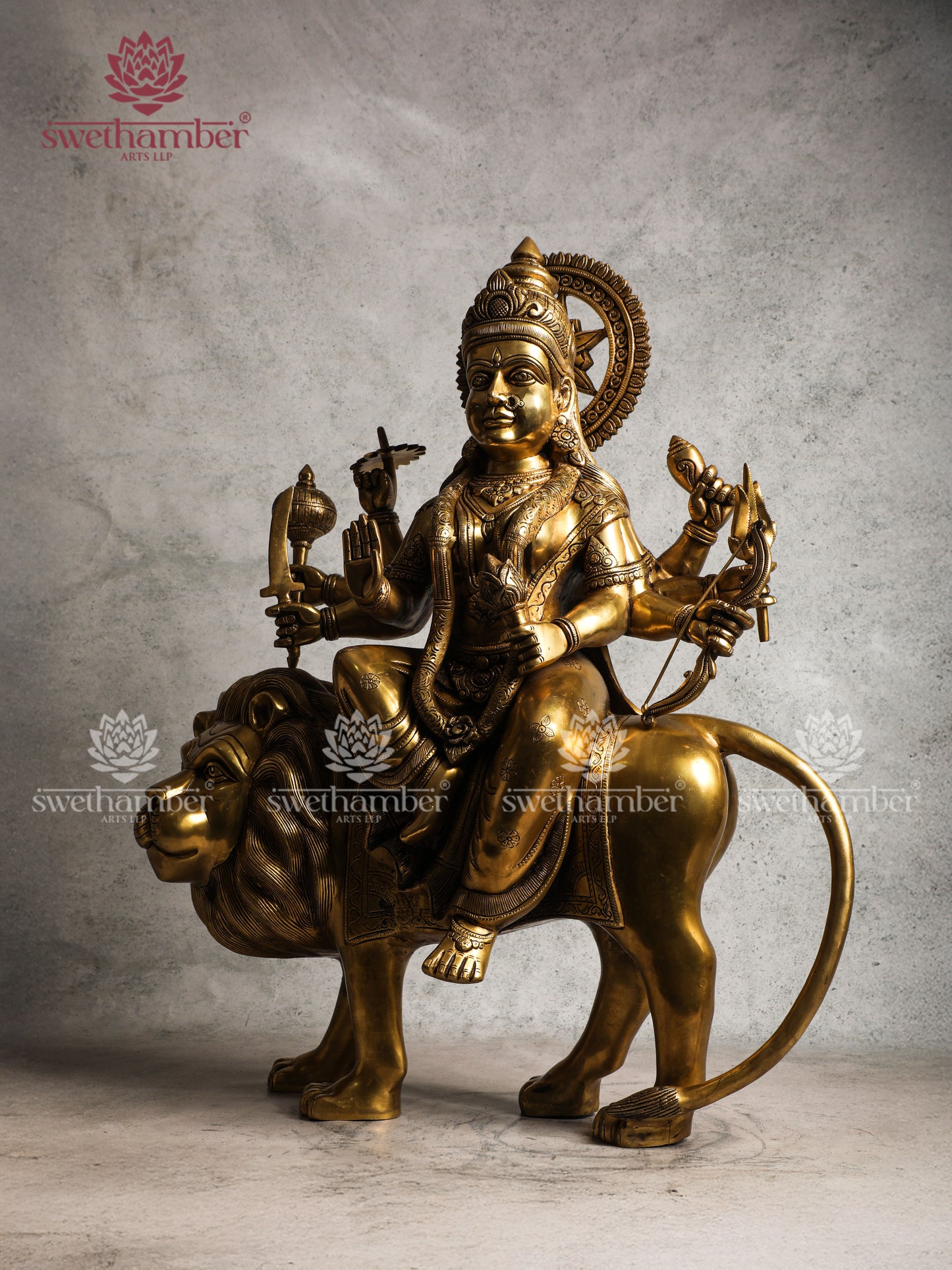 Majestic Brass Durga Idol