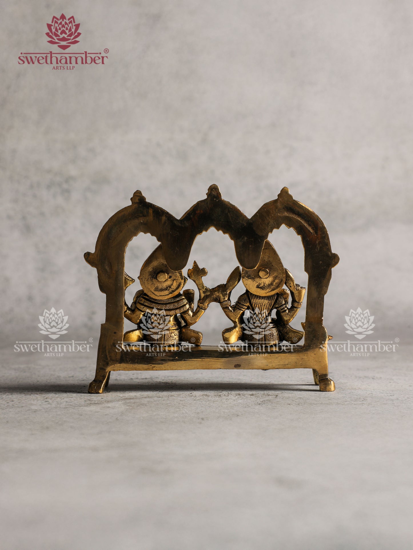 Brass Ganesh with Lakshmi with Arch