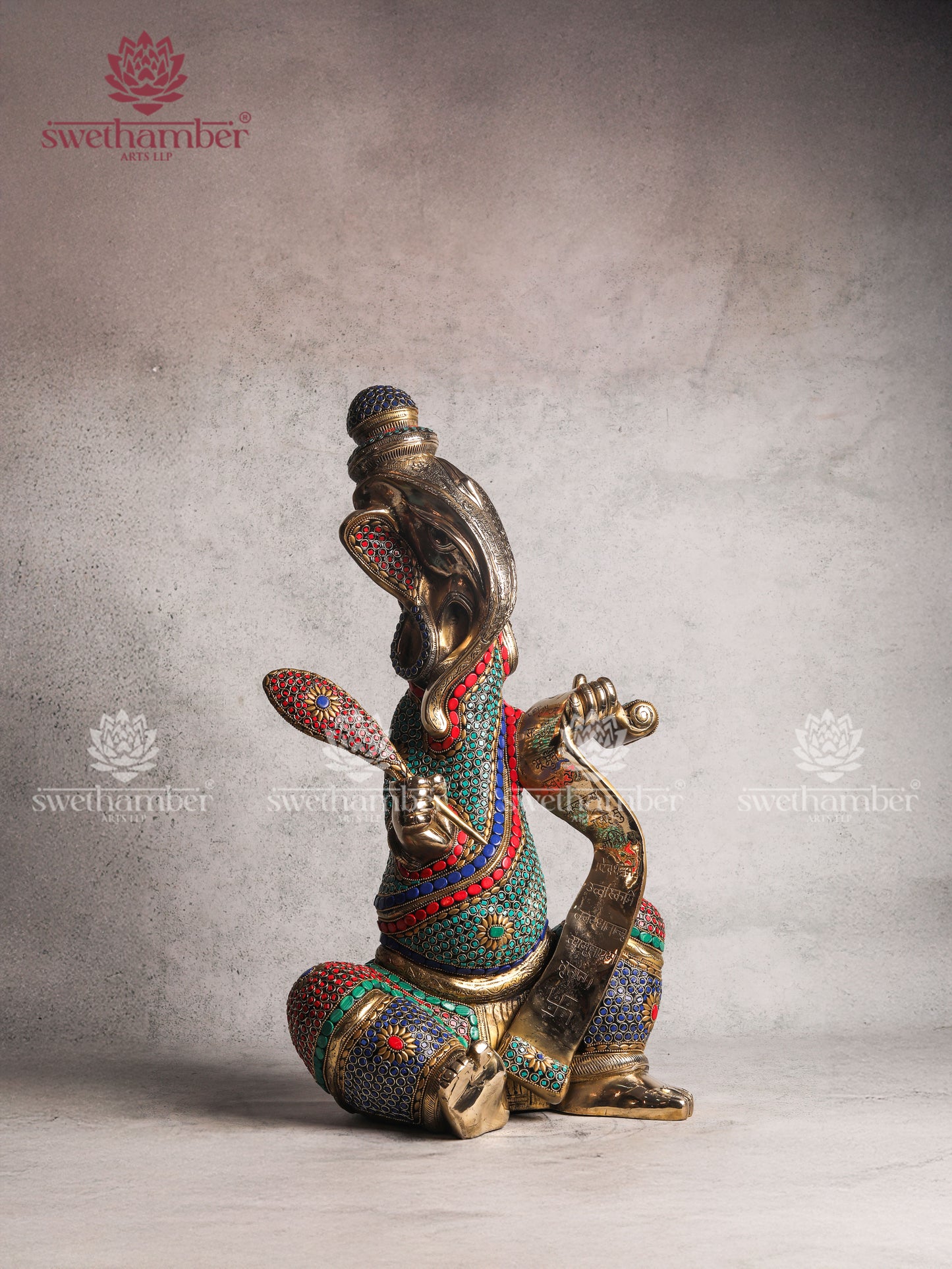 Brass Vidyaganapati / Ganesha – Lord of Knowledge and Learning