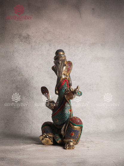 Brass Vidyaganapati / Ganesha – Lord of Knowledge and Learning