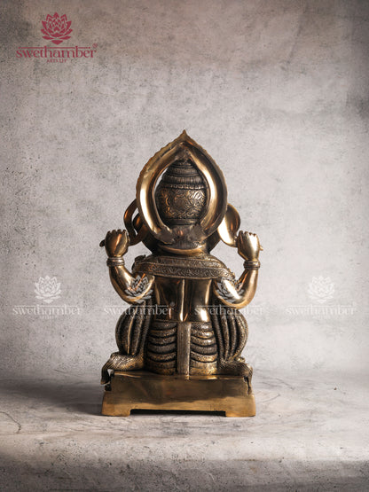 Divine Brass Lord Ganesha Idol – Symbol of Wisdom, Prosperity