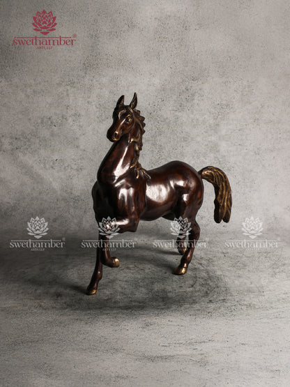 BRASS RUNNING HORSE