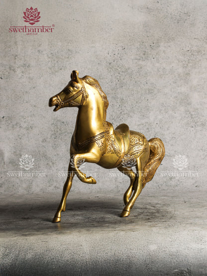 BRASS RUNNING HORSE