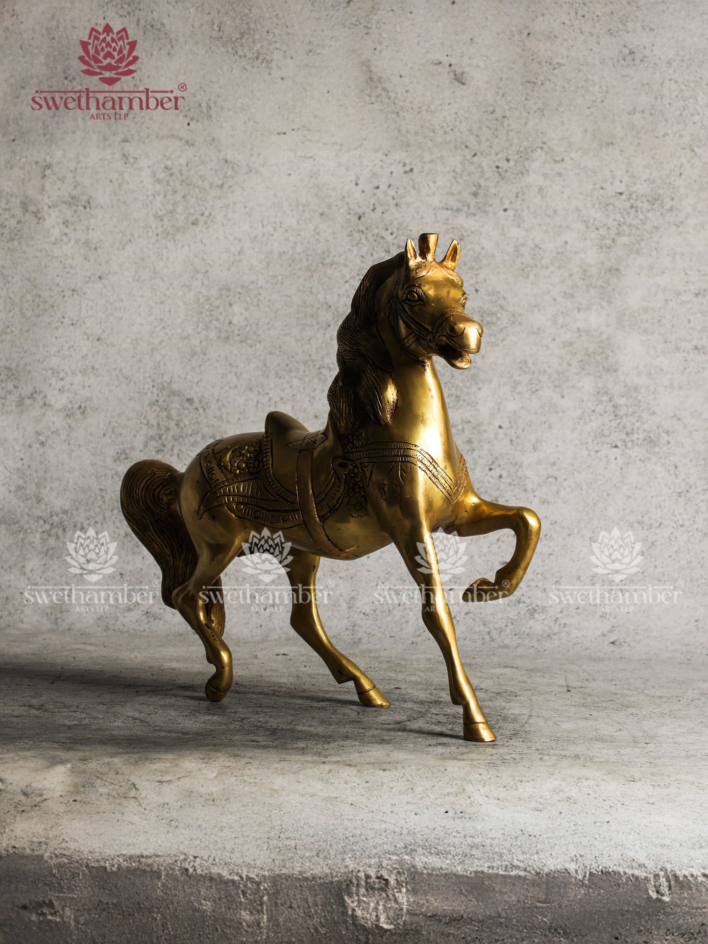 BRASS RUNNING HORSE