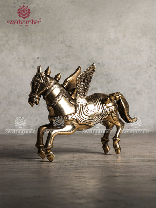 BRASS FLYING HORSE WITH WINGS
