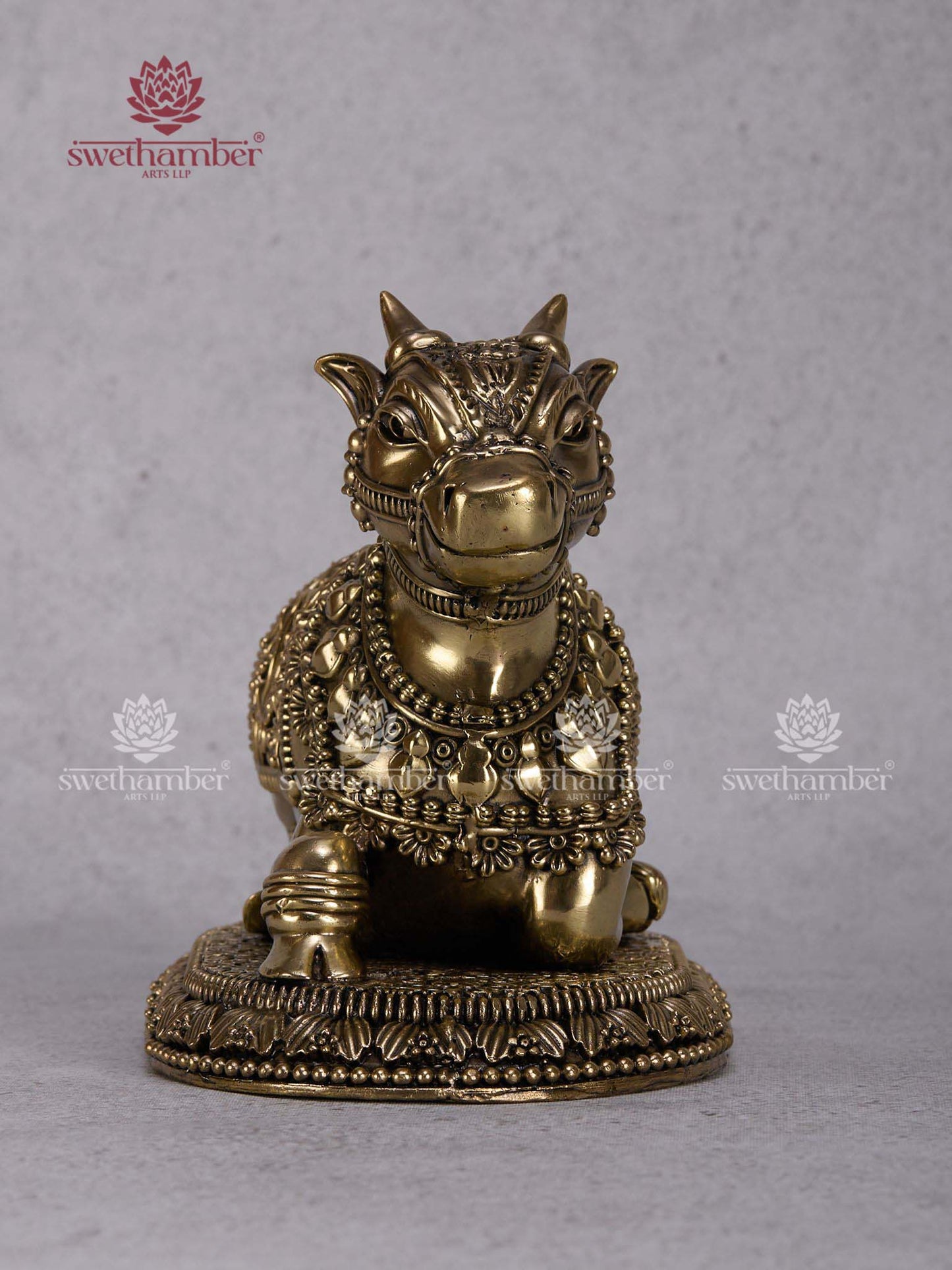 Handcrafted Nandi Maharaj Murti – Brass Bull for Shiv Pooja & Vastu