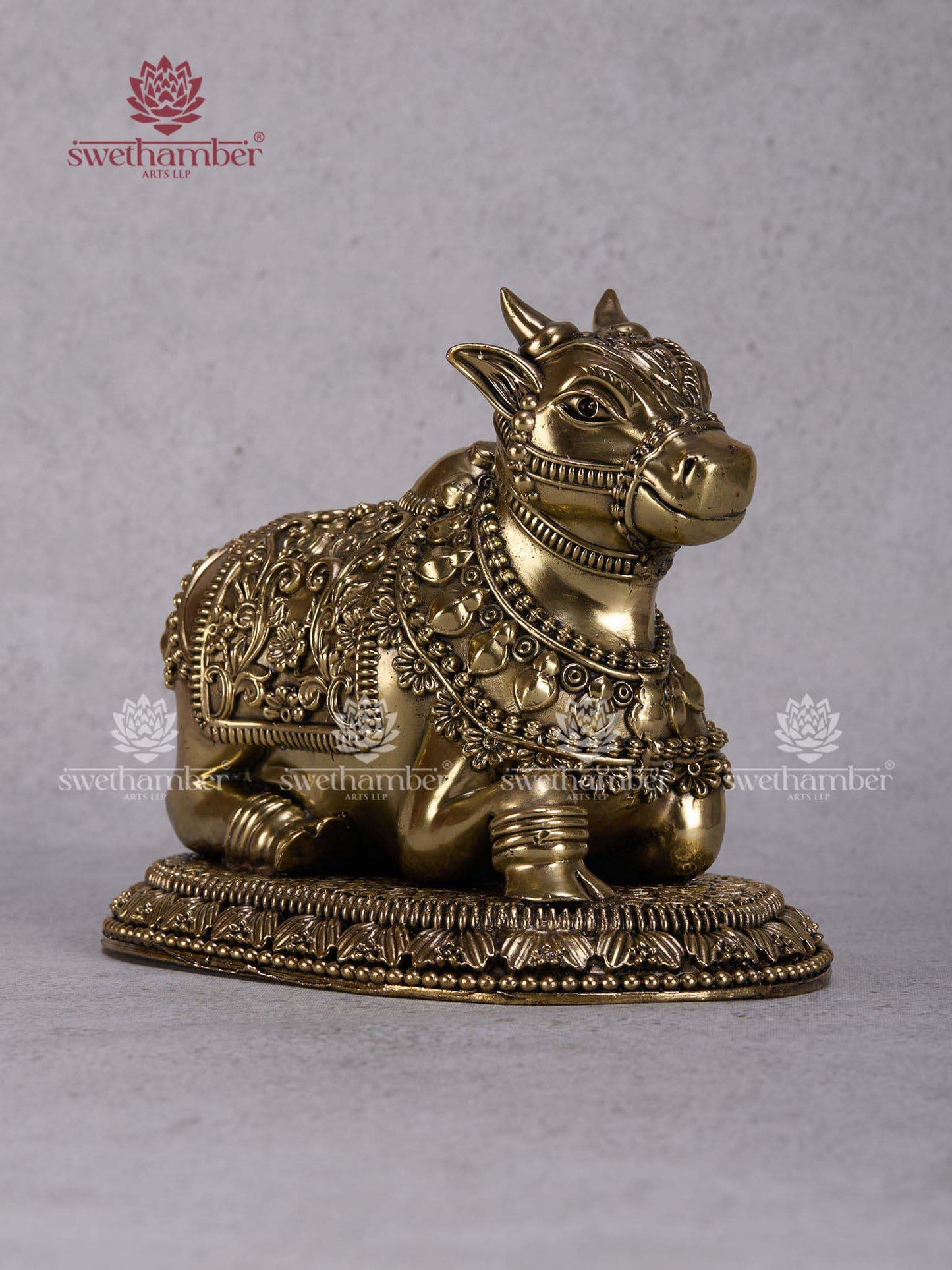 Handcrafted Nandi Maharaj Murti – Brass Bull for Shiv Pooja & Vastu