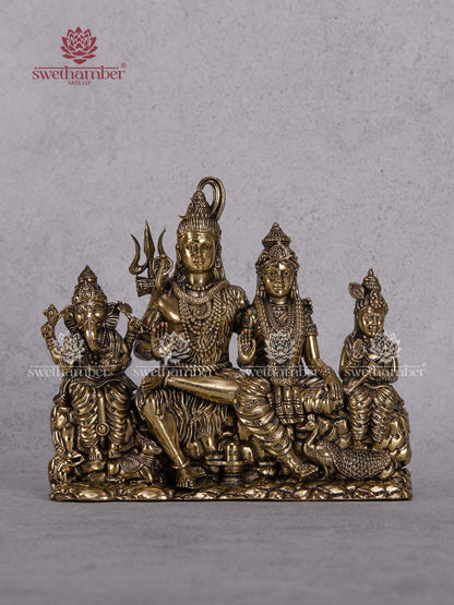 Handcrafted Brass Shiv Parivar Murti – Divine Home Décor & Puja Idol