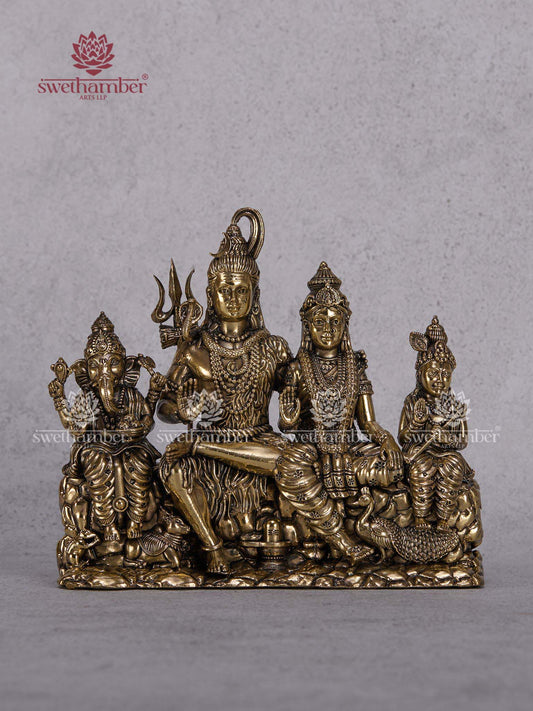 Handcrafted Brass Shiv Parivar Murti – Divine Home Décor & Puja Idol