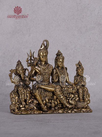 Handcrafted Brass Shiv Parivar Murti – Divine Home Décor & Puja Idol