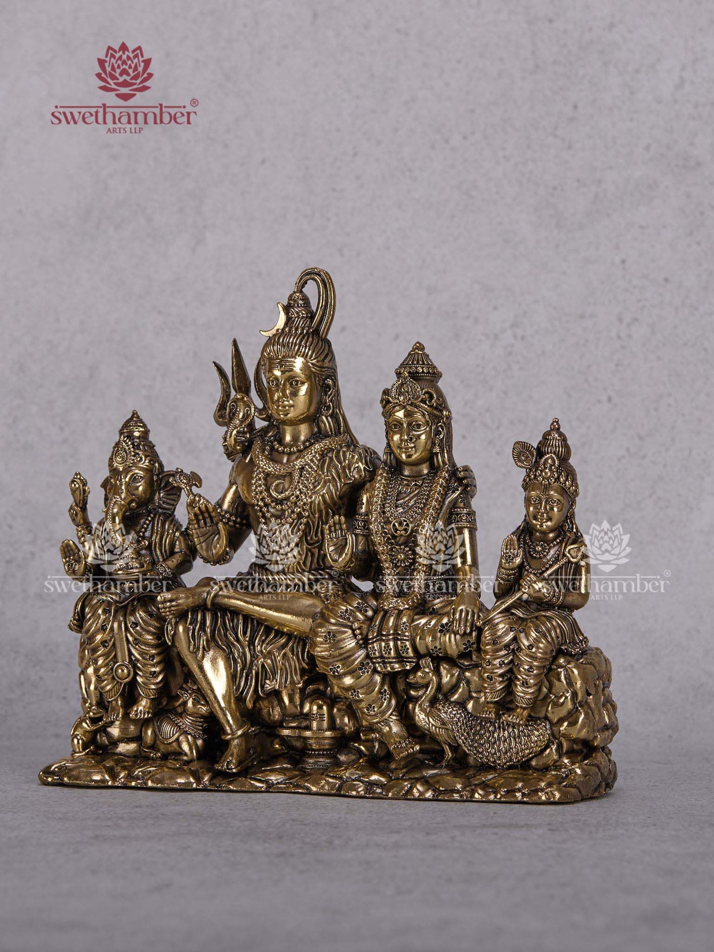 Handcrafted Brass Shiv Parivar Murti – Divine Home Décor & Puja Idol