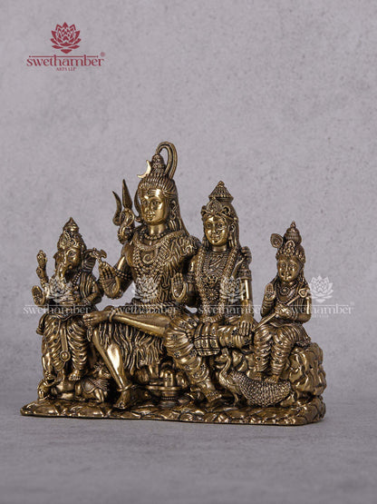 Handcrafted Brass Shiv Parivar Murti – Divine Home Décor & Puja Idol